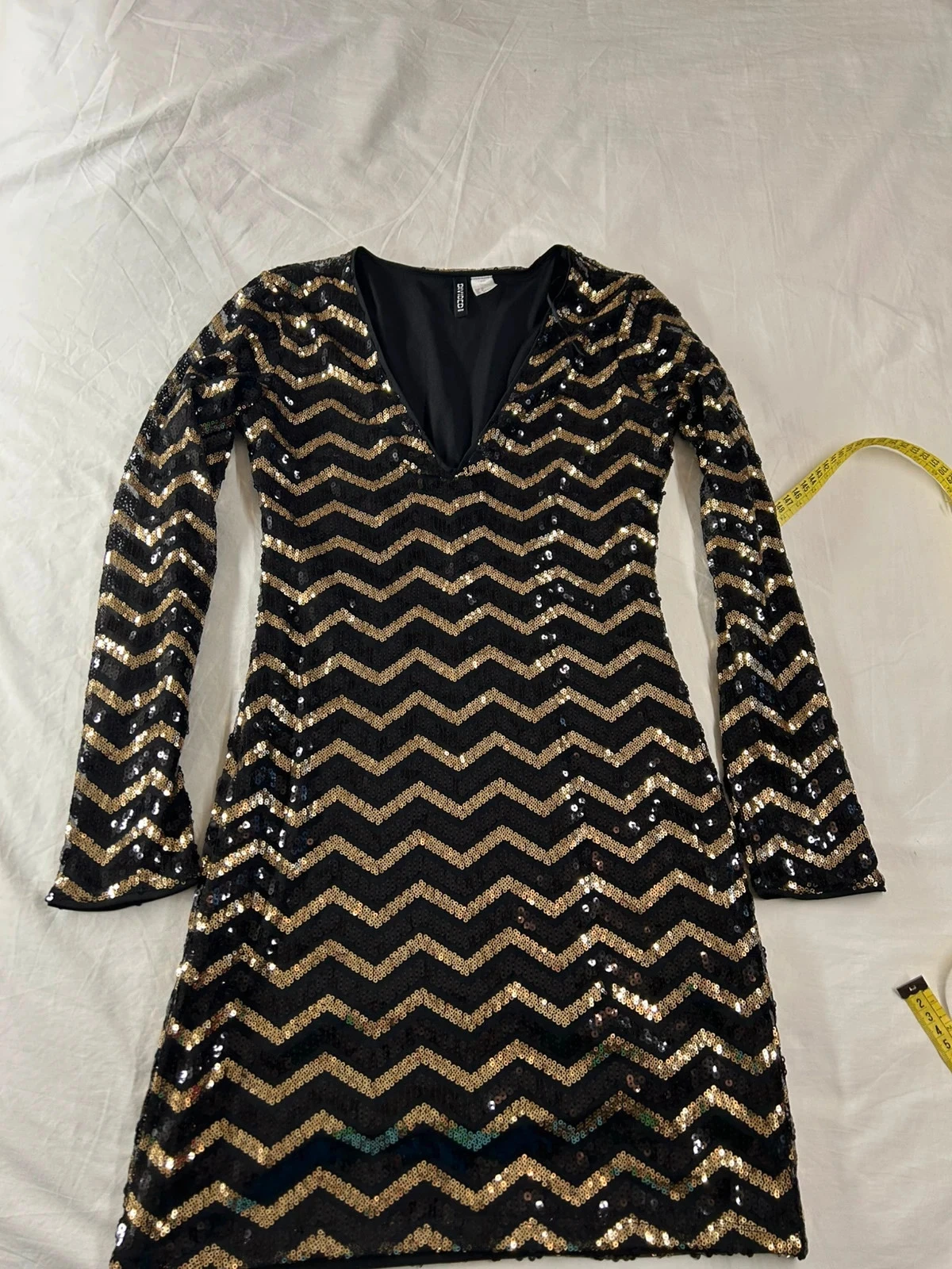 Vestido negro de pedrería vintage Divided h&m – photo 2